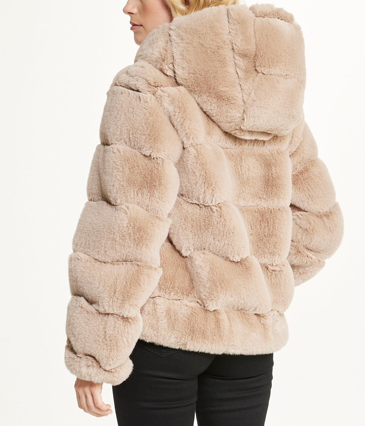  BCBG Short Faux Fur With Hood Mink - Mink - Bonton