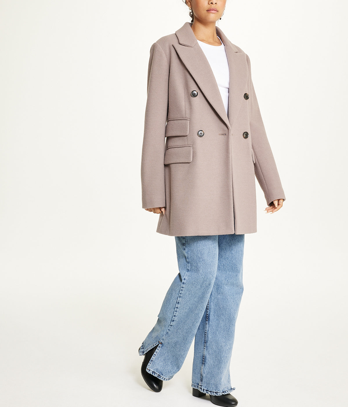  BCBG Twill Blazer Stone - Stone - Bonton