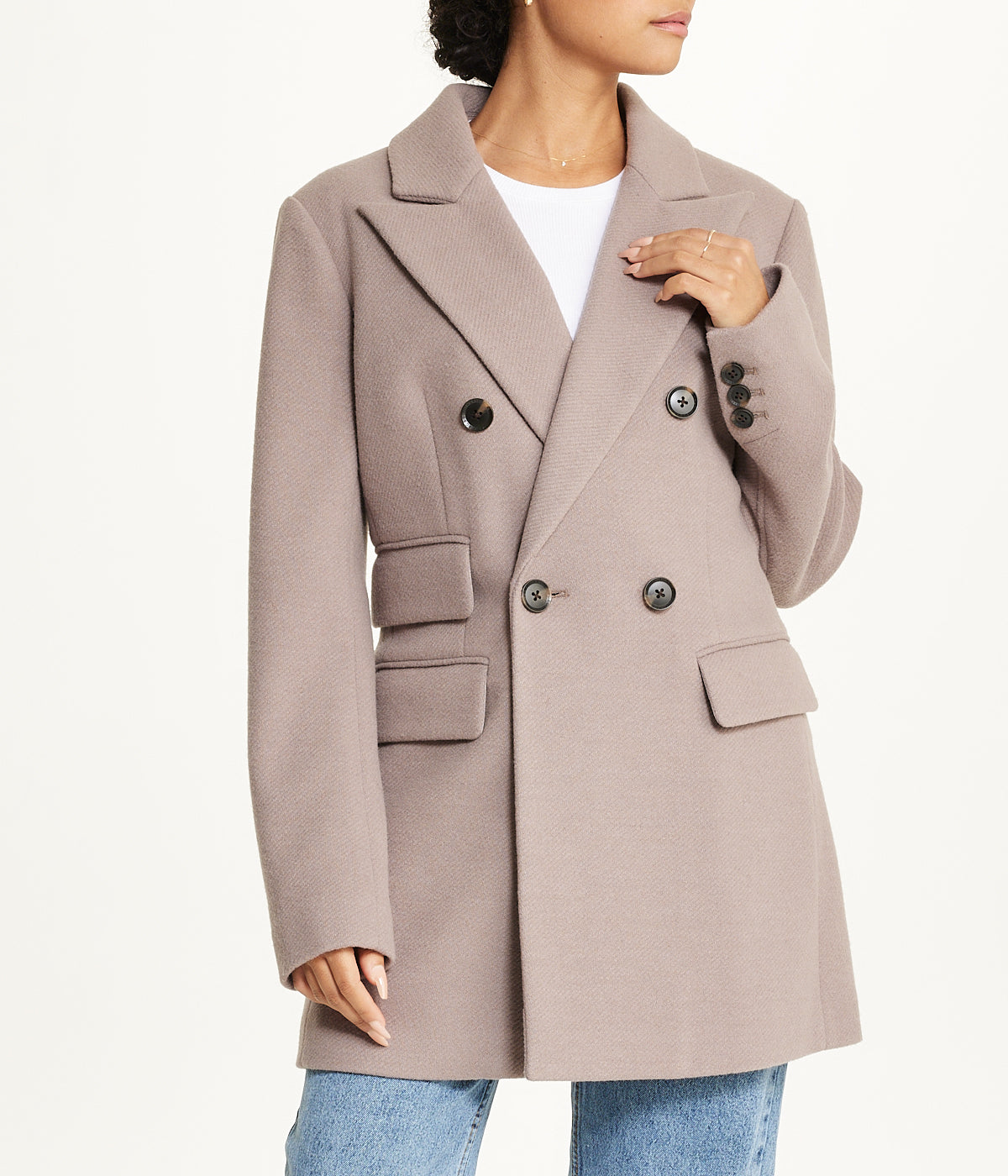  BCBG Twill Blazer Stone - Stone - Bonton