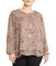 Chiffon Double Layer Animal Print Blouse Plus Size