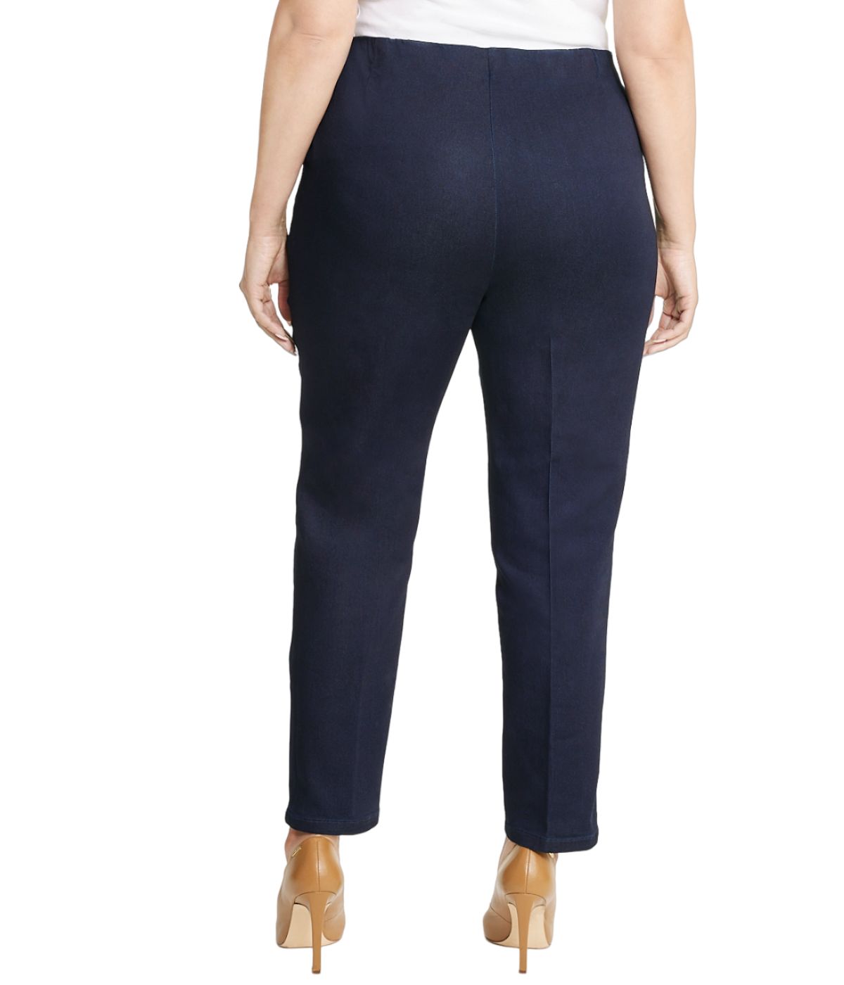  Anne Klein Double-wide waistband Pull-on Leggings - Navy - Bonton