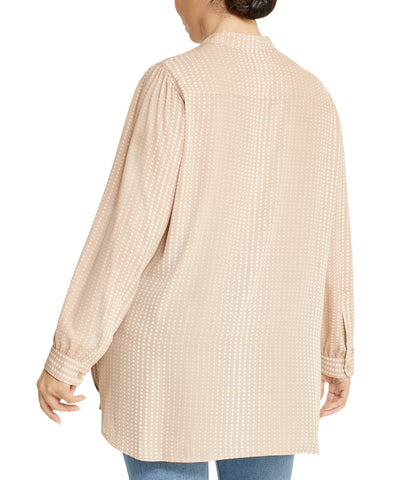 Plus Size Poet Blouse with Florentine Dot Design