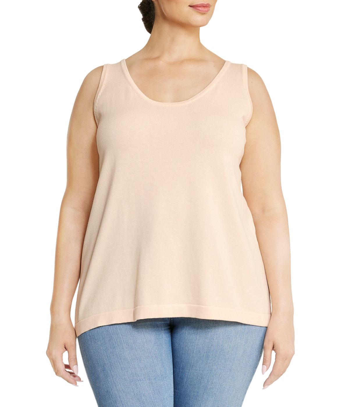  Anne Klein Plus Size Scoop Neck Tank Top - Bisqueware - Bonton