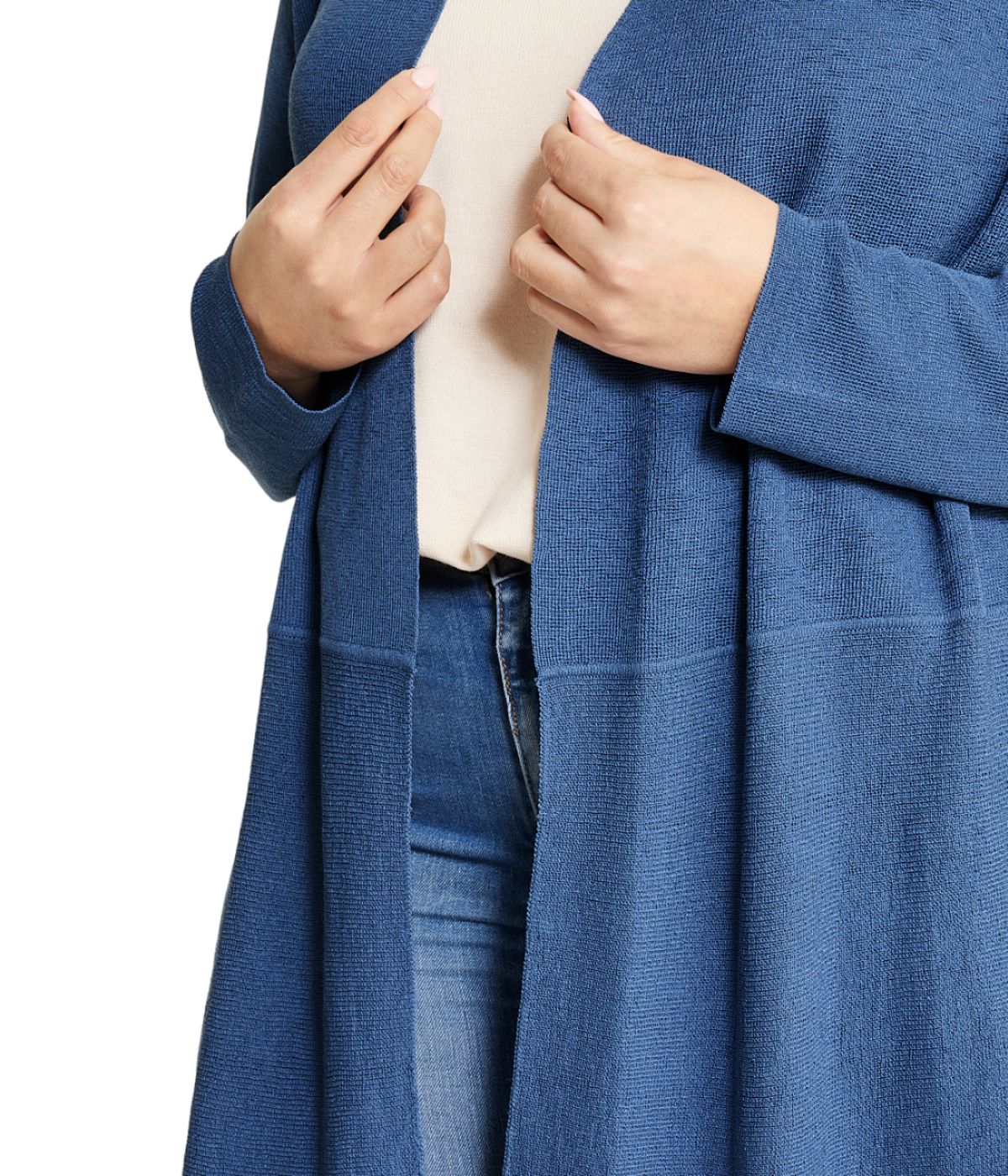  Anne Klein Plus Size Lightweight Monteray Cardigan - Blue Jay - Bonton