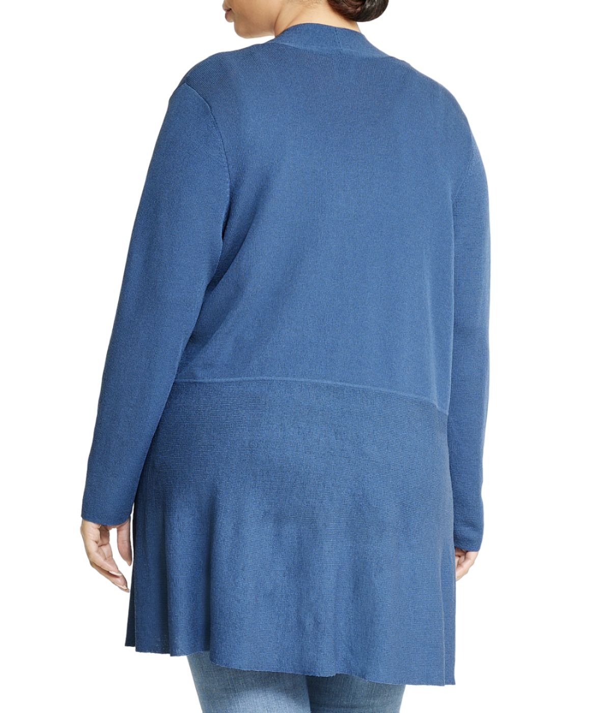  Anne Klein Plus Size Lightweight Monteray Cardigan - Blue Jay - Bonton
