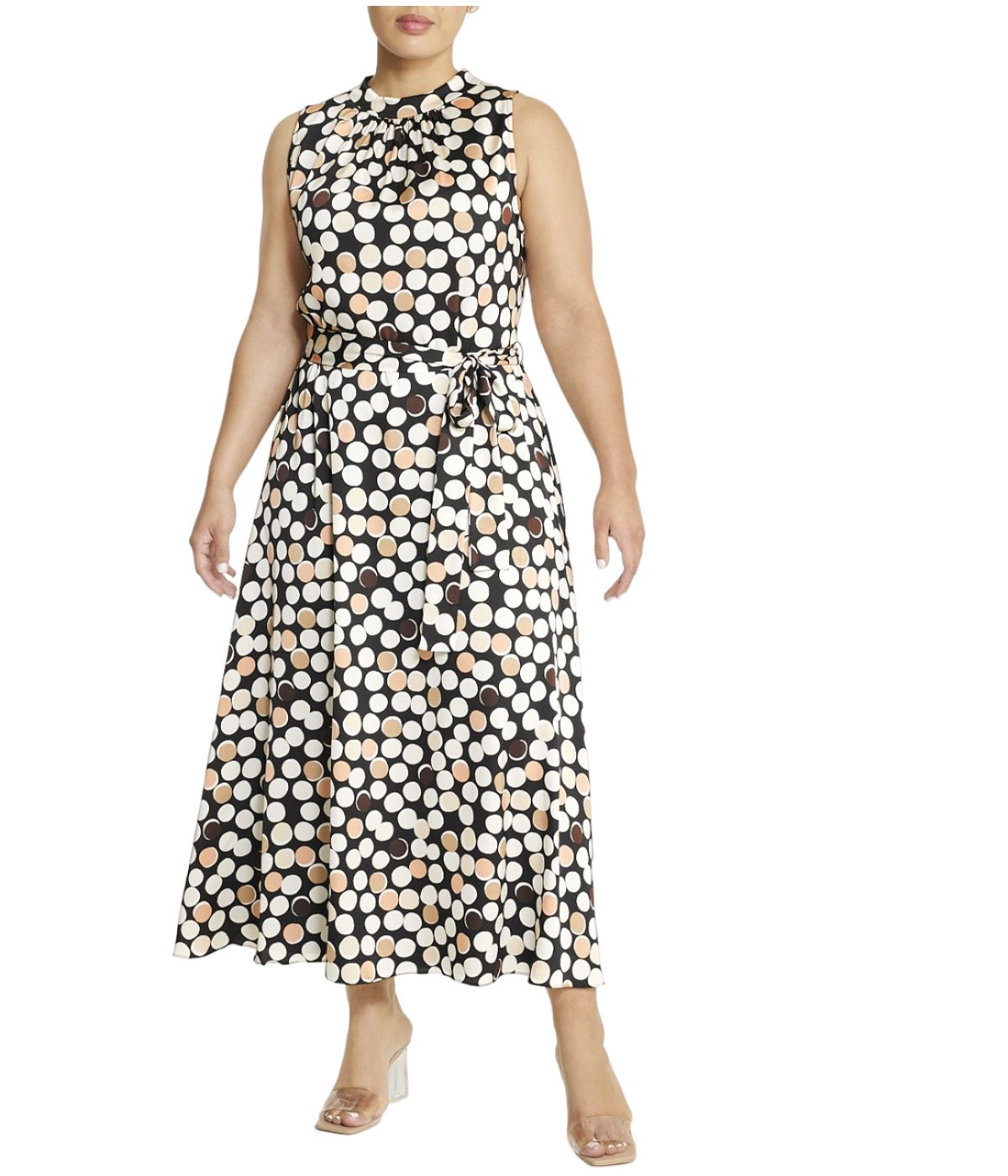 Anne Klein Halter Neckline Midi Dress - Anne Black/Espresso CWB - Bonton