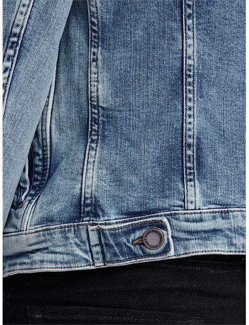  Jack & Jones Blue Denim Alvin Jacket - Blue Denim - Bonton