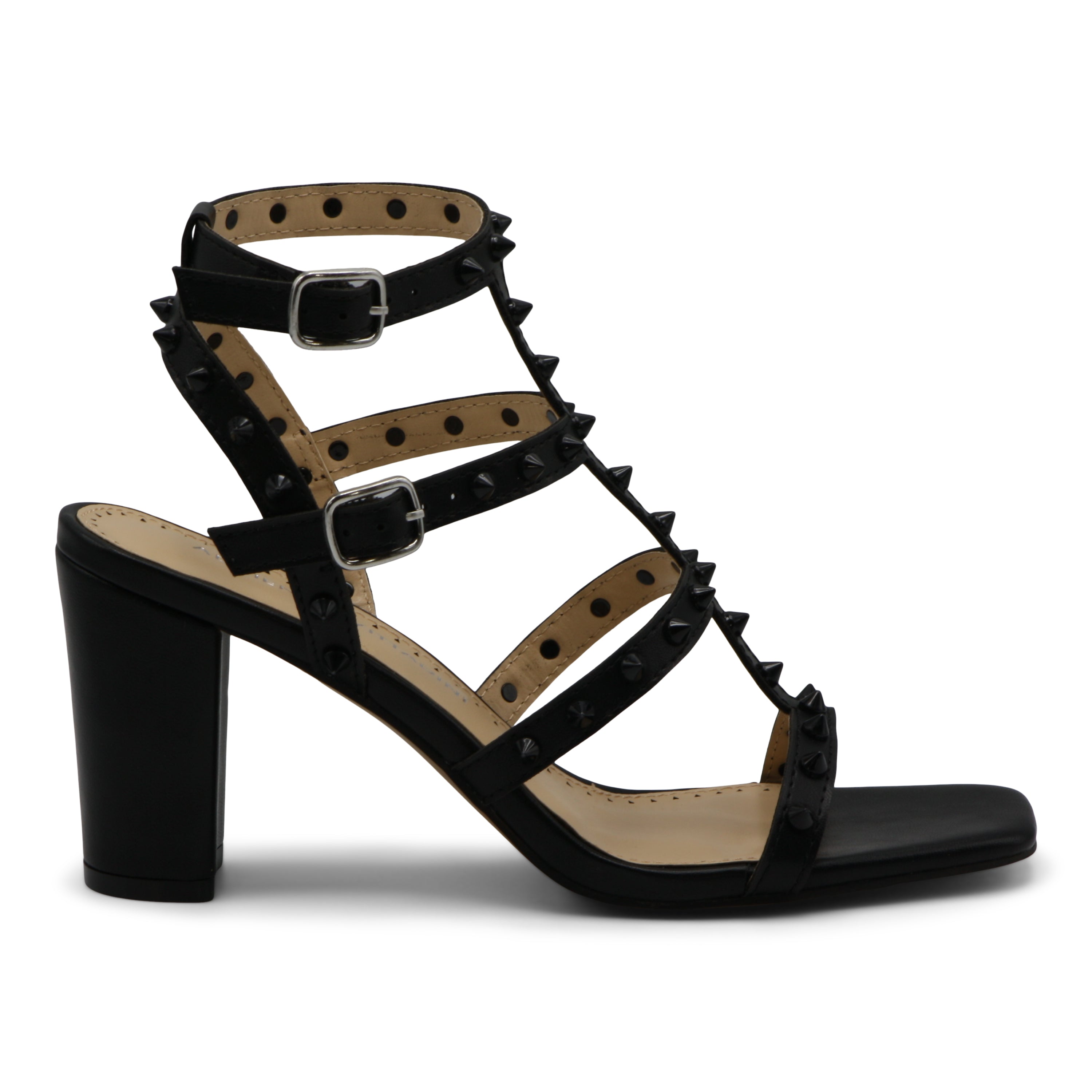  Adrienne Vittadini Gene Strappy Sandals - Black - Bonton