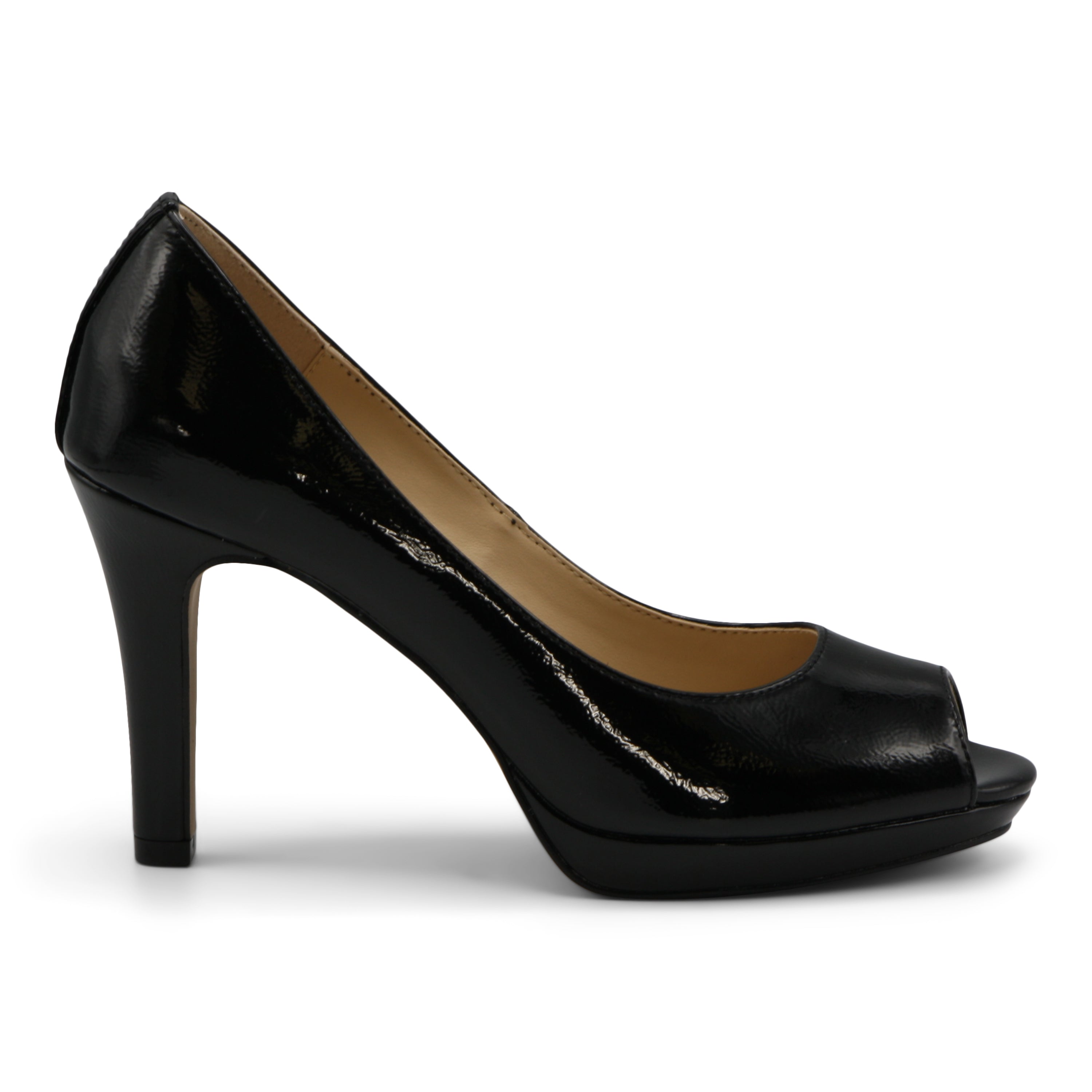  Adrienne Vittadini Gervin-1 Peep Toe Pumps - Black - Bonton