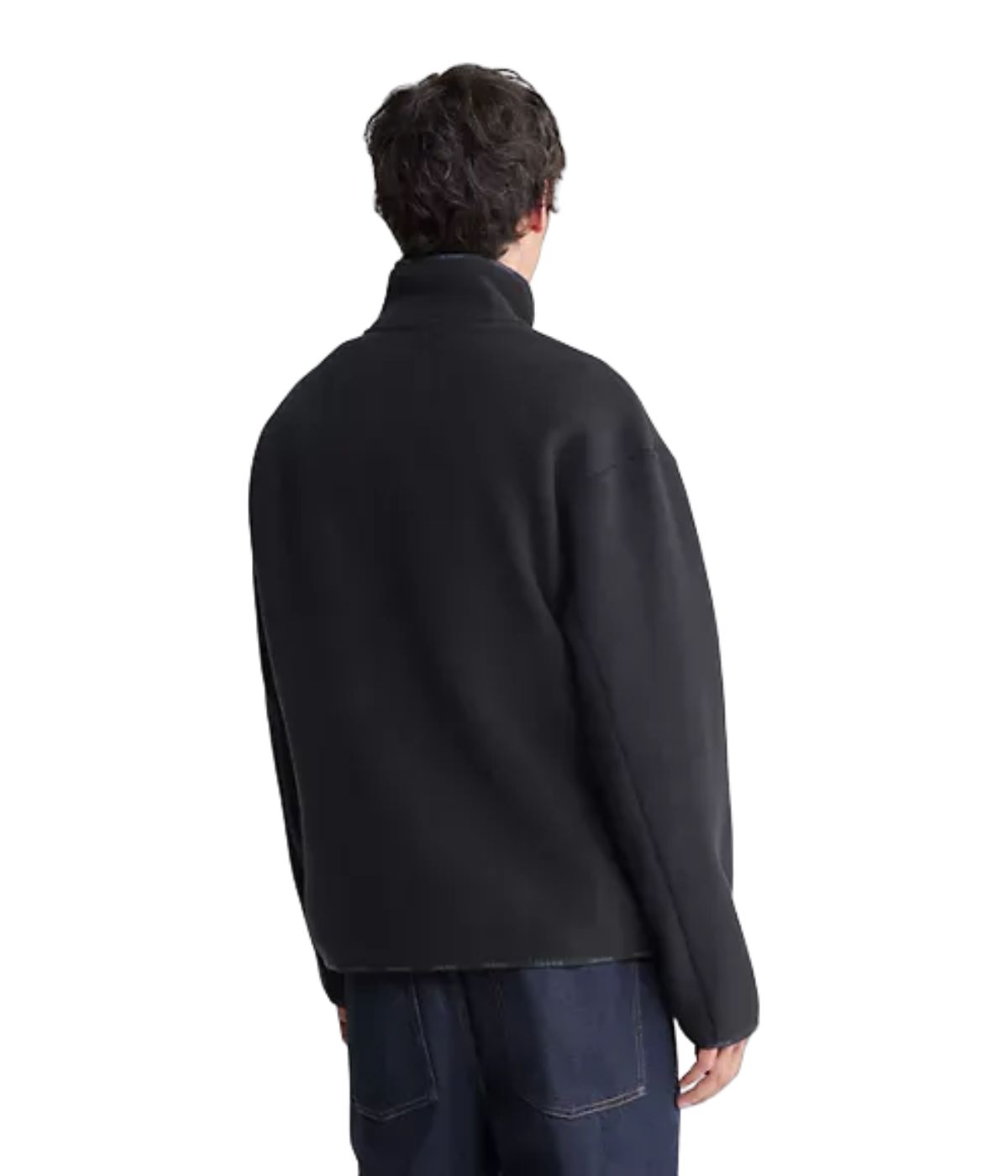  Calvin Klein Long Sleeve Polar Fleece Fz Jacket Black - Black - Bonton