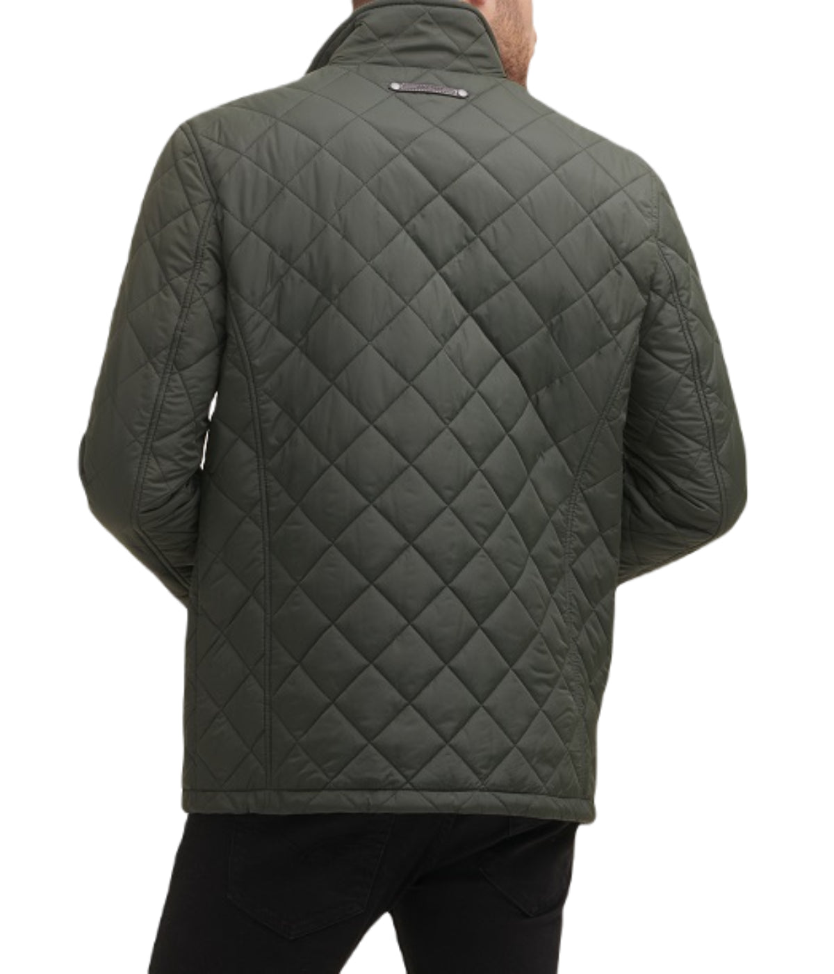  Cole Haan Mens Quilted Barn Coat Dark Green - Dark Green - Bonton