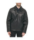  Cole Haan Mens Faux Leather Collared Jacket Black - Black - Bonton
