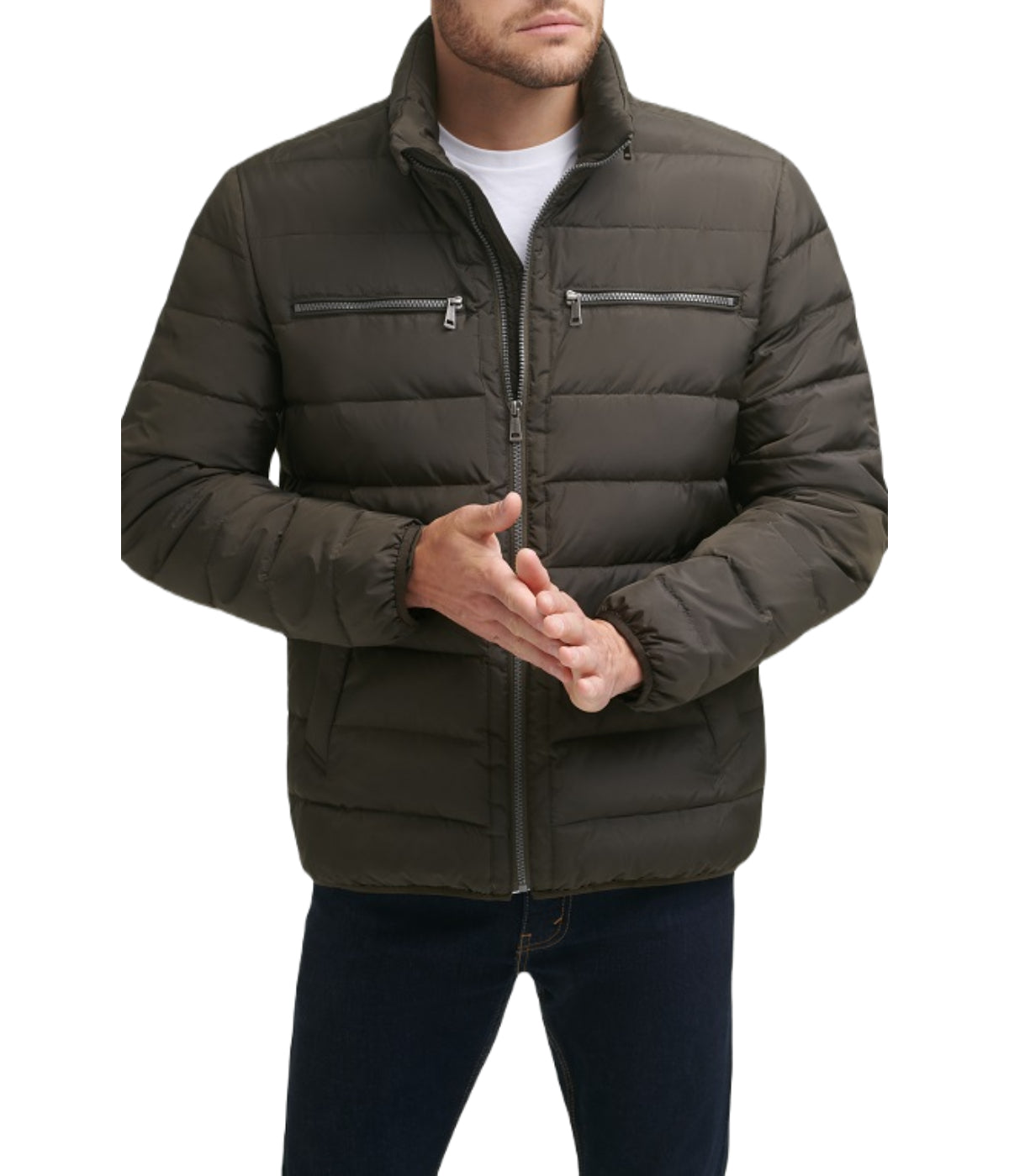  Cole Haan Mens Down Jacket Olive - Olive - Bonton