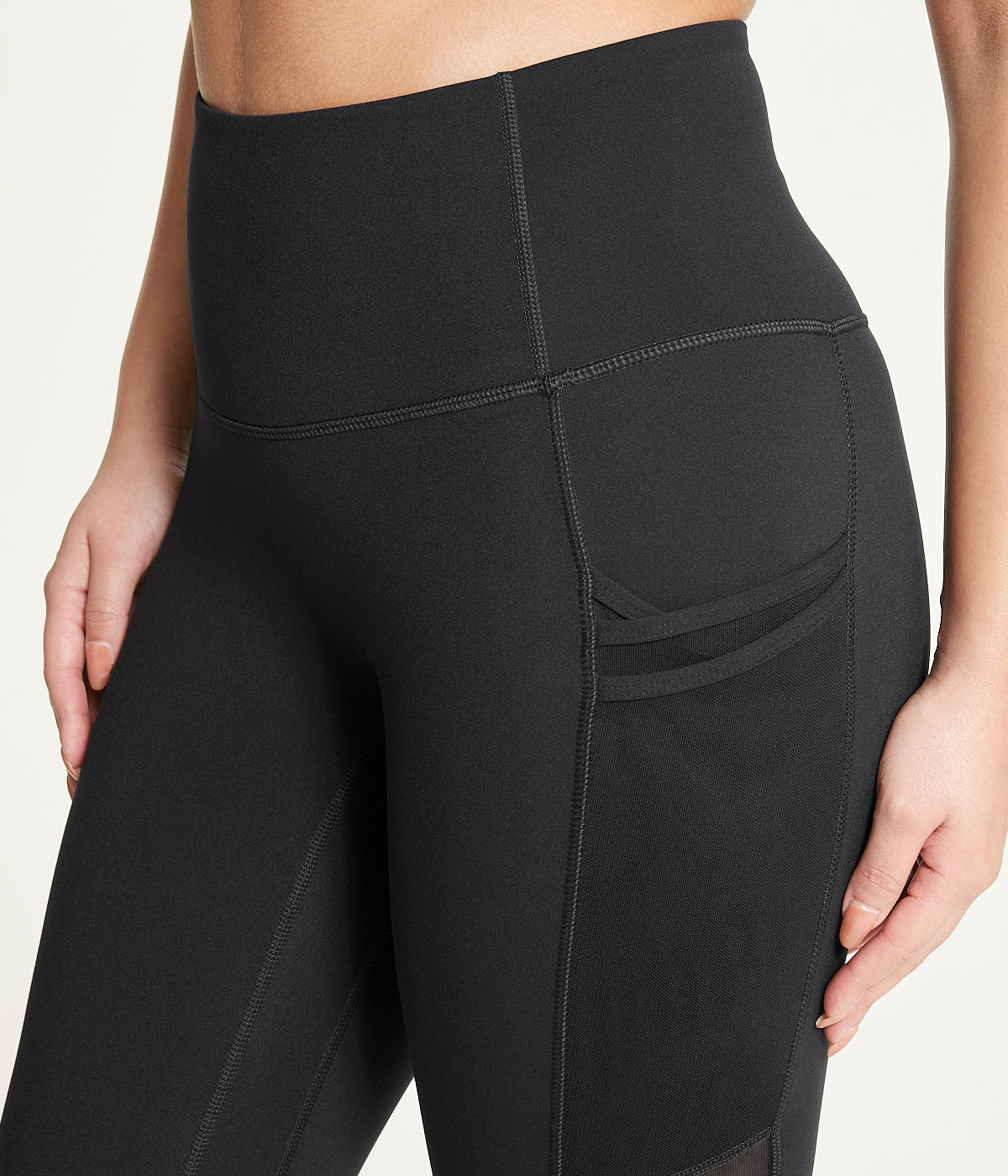  Exertek Sheer Panel Legging - Black - Bonton