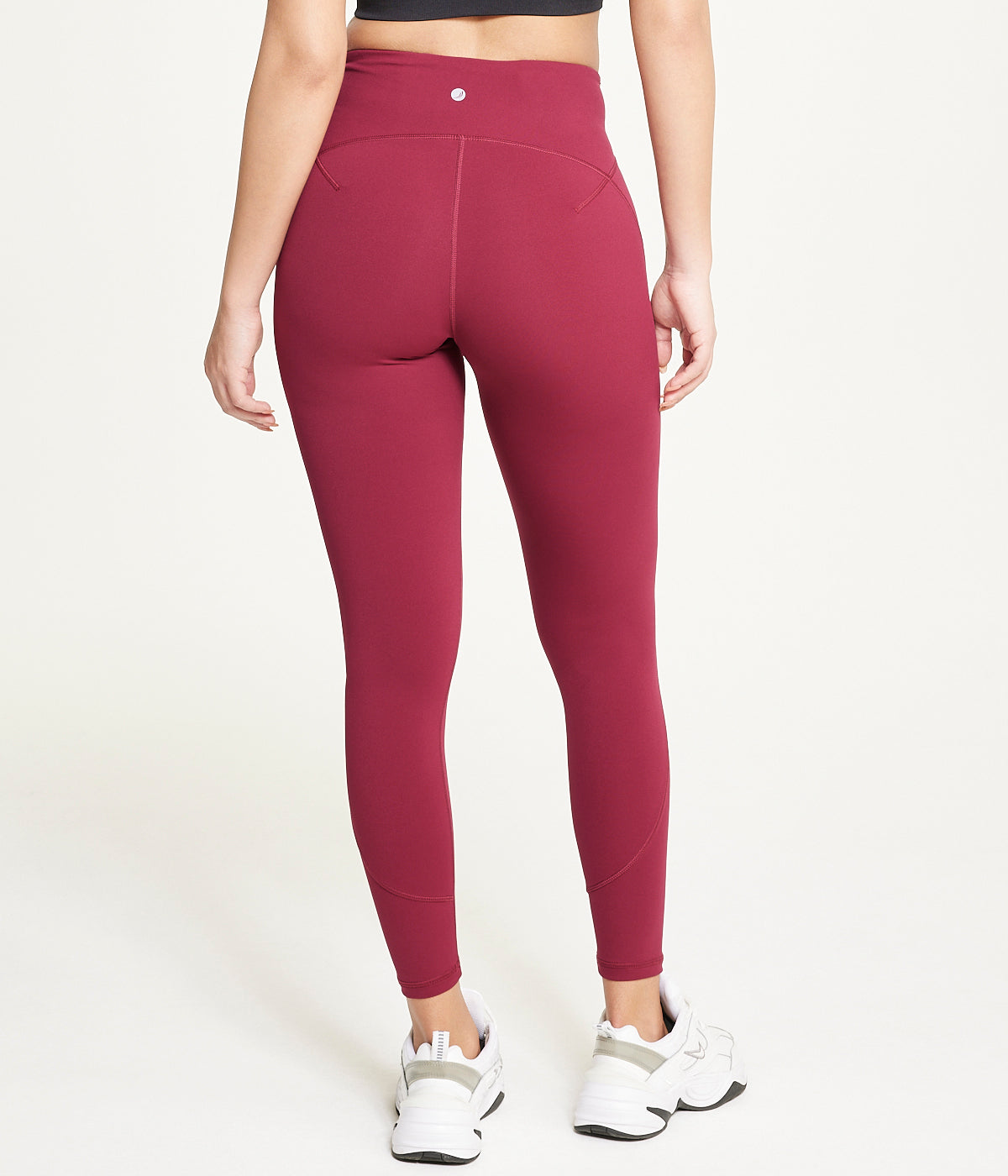 Exertek Yoke Stitching Legging - Burgundy - Bonton