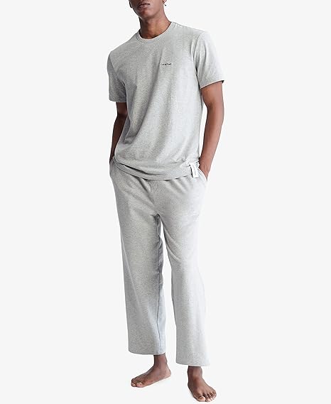  Calvin Klein Modern Cotton Short Sleeve Crew Neck Tee Heather Grey - Heroic Grey Heather - Bonton