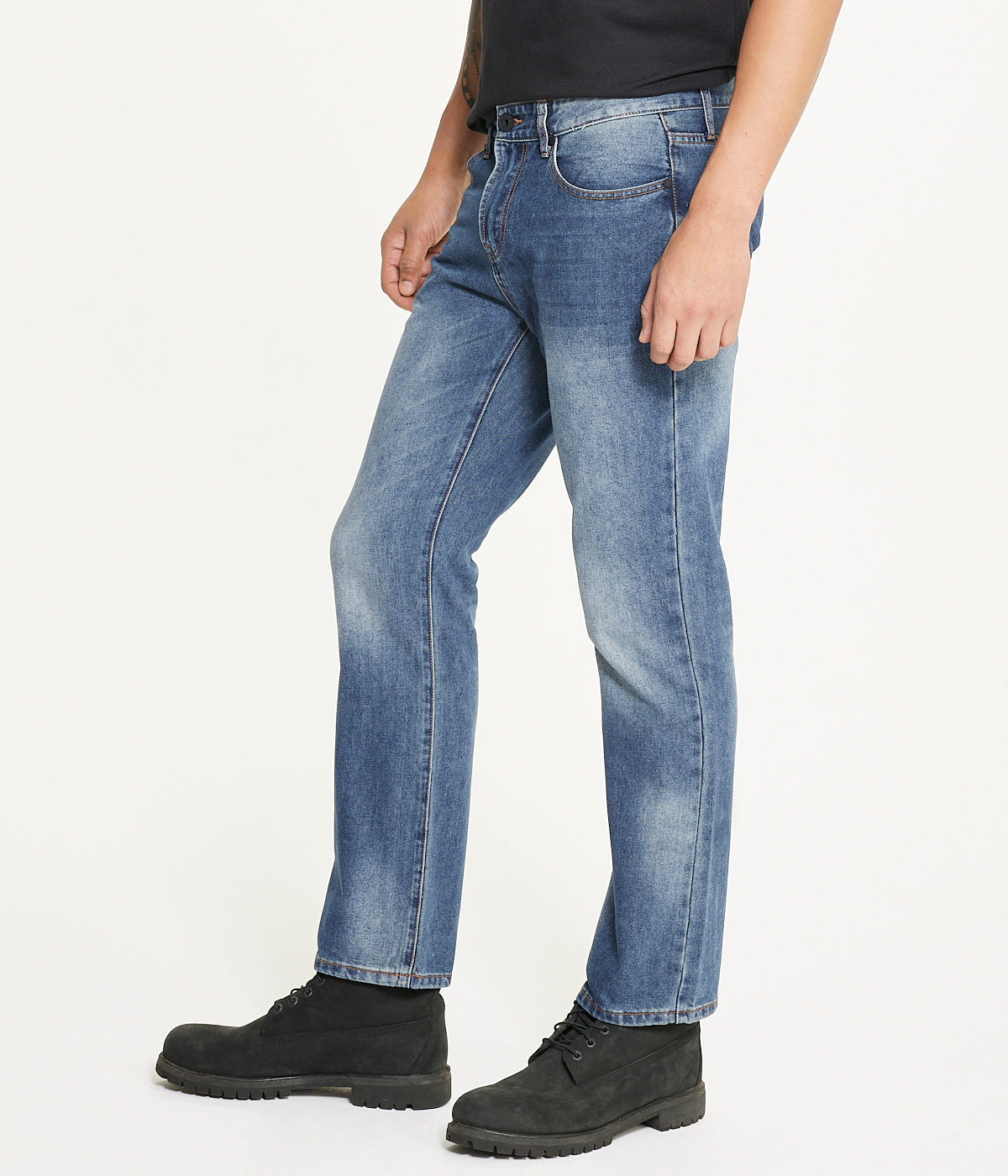  Indigo Wash Rigid Slim Boot Cut Jean - Dark Wash - Bonton