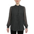  Anne Klein Mini Dot Long Sleeves Poet Blouse - Black/ White - Bonton