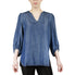  Anne Klein Tencel Enim Split Neck High Low Long Sleeve Blouse - Anne Klein Wash - Bonton