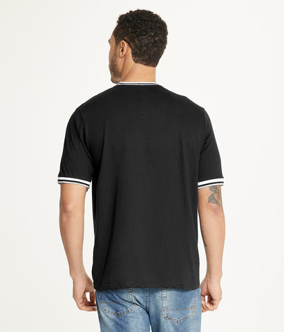 Brooklyn Laundry Men'sÂ Tonal Embroidery Crew Neck Tee