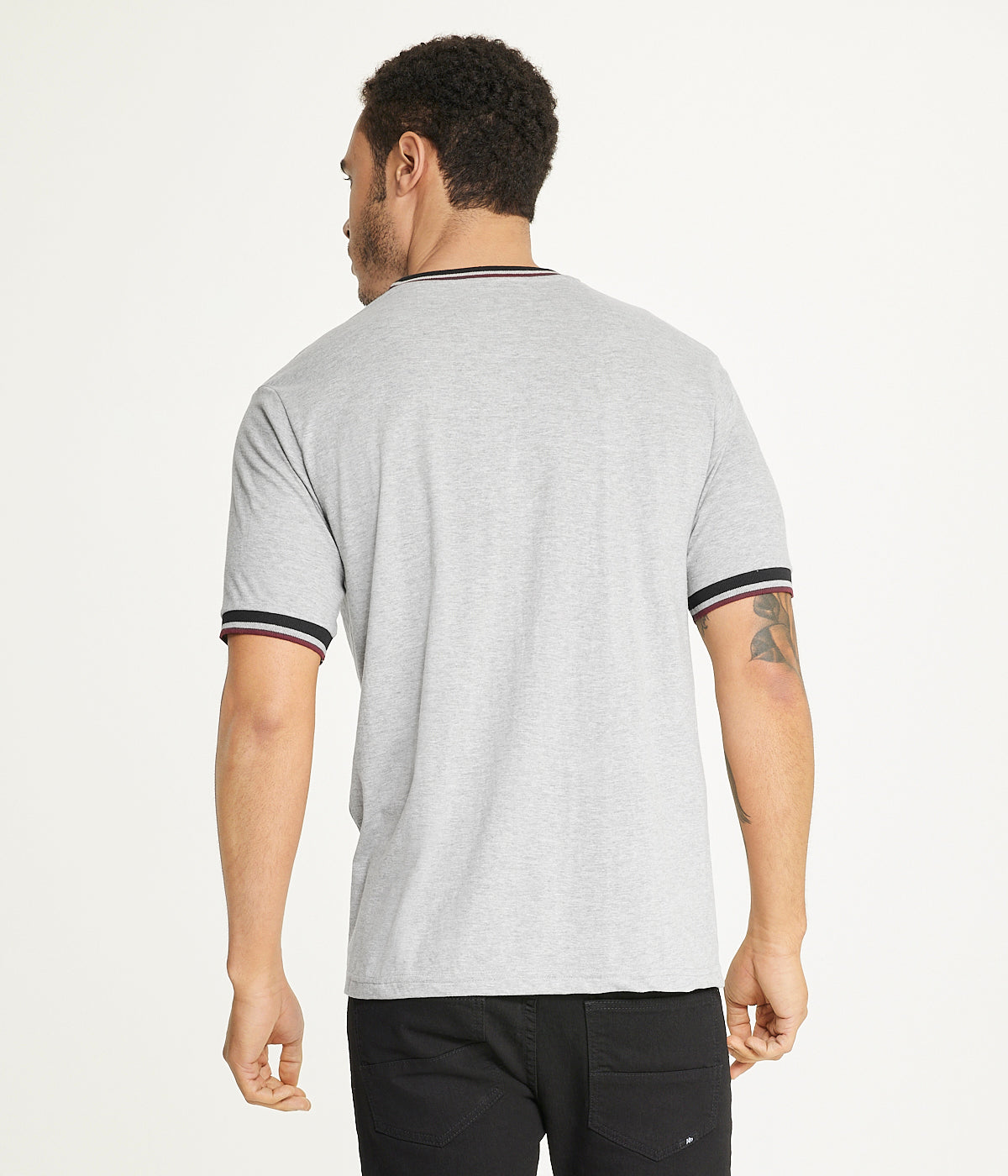  Brooklyn Laundry Brooklyn Laundry Men'sÂ Tonal Embroidery Crew Neck Tee - Heather Grey - Bonton