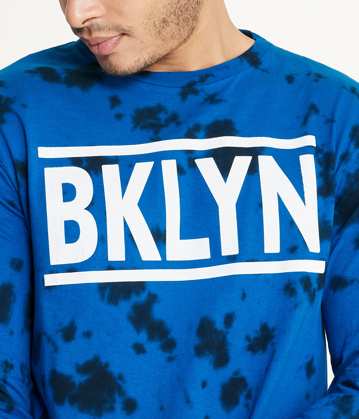  Brooklyn Laundry Brooklyn Laundry Men's Tie Dye Crew Neck Tee 2 - Blue Crest - Bonton