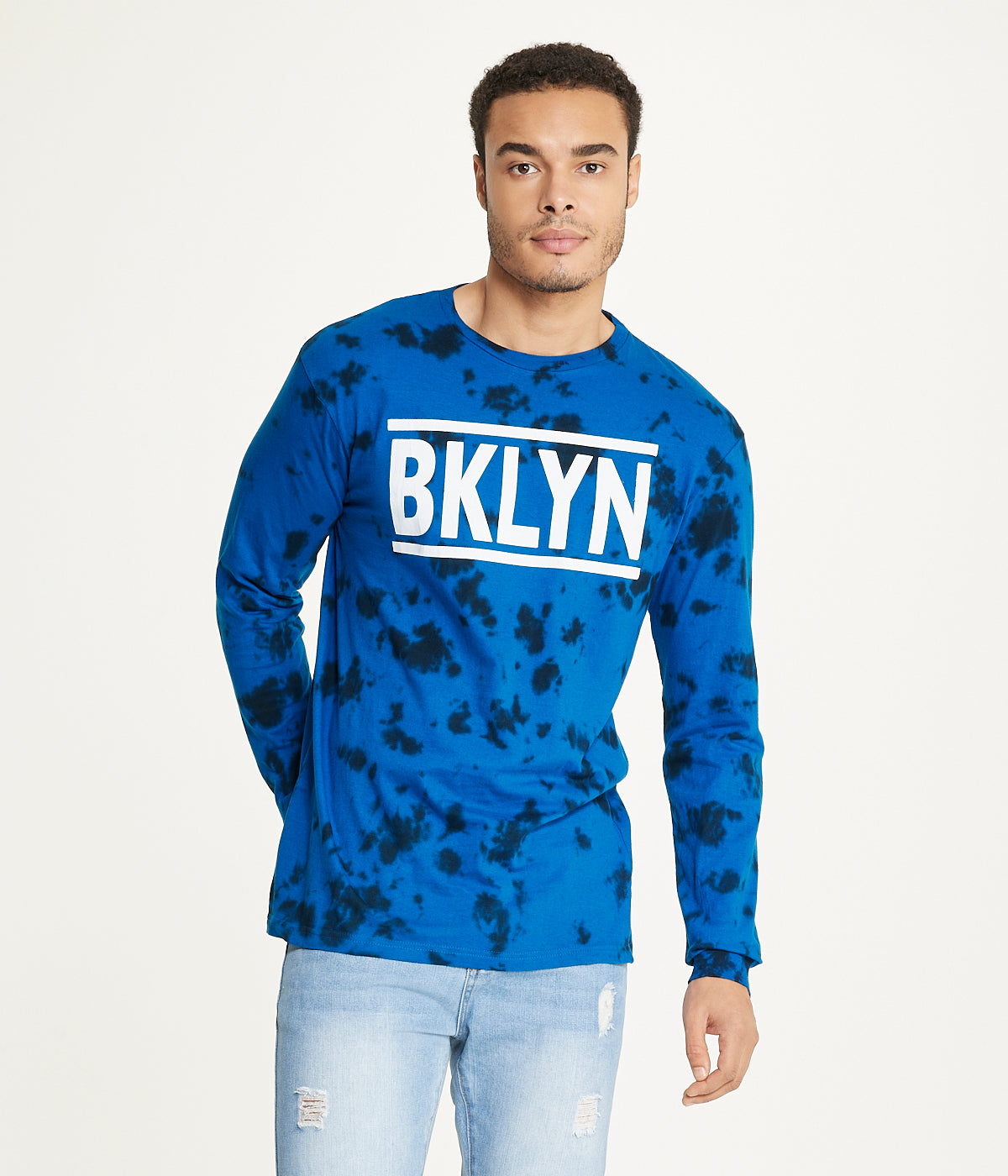  Brooklyn Laundry Brooklyn Laundry Men's Tie Dye Crew Neck Tee 2 - Blue Crest - Bonton