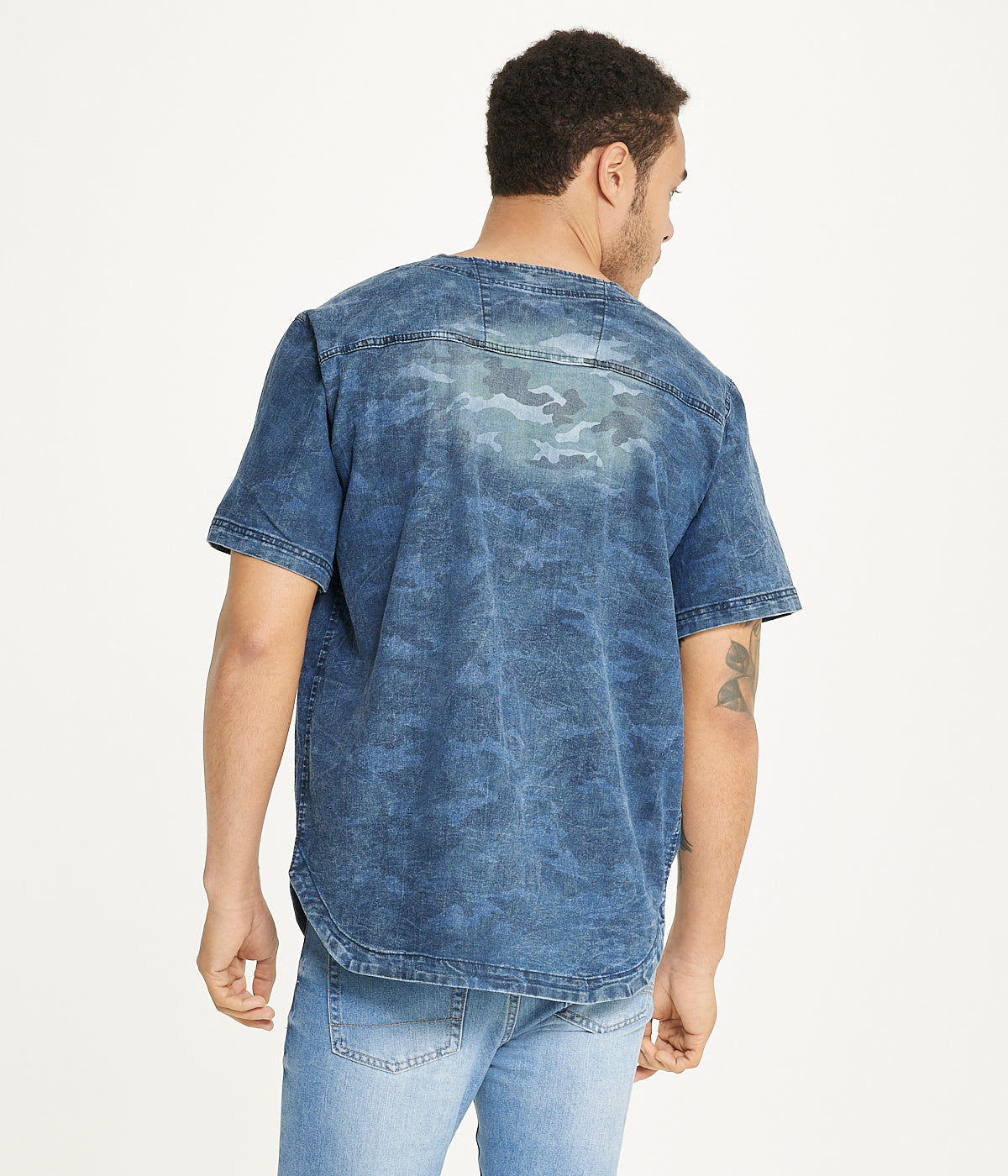  Brooklyn Laundry Brooklyn Laundry Men's Baseball Denim Shirt Vintage Distress - VintageÂ Distress - Bonton