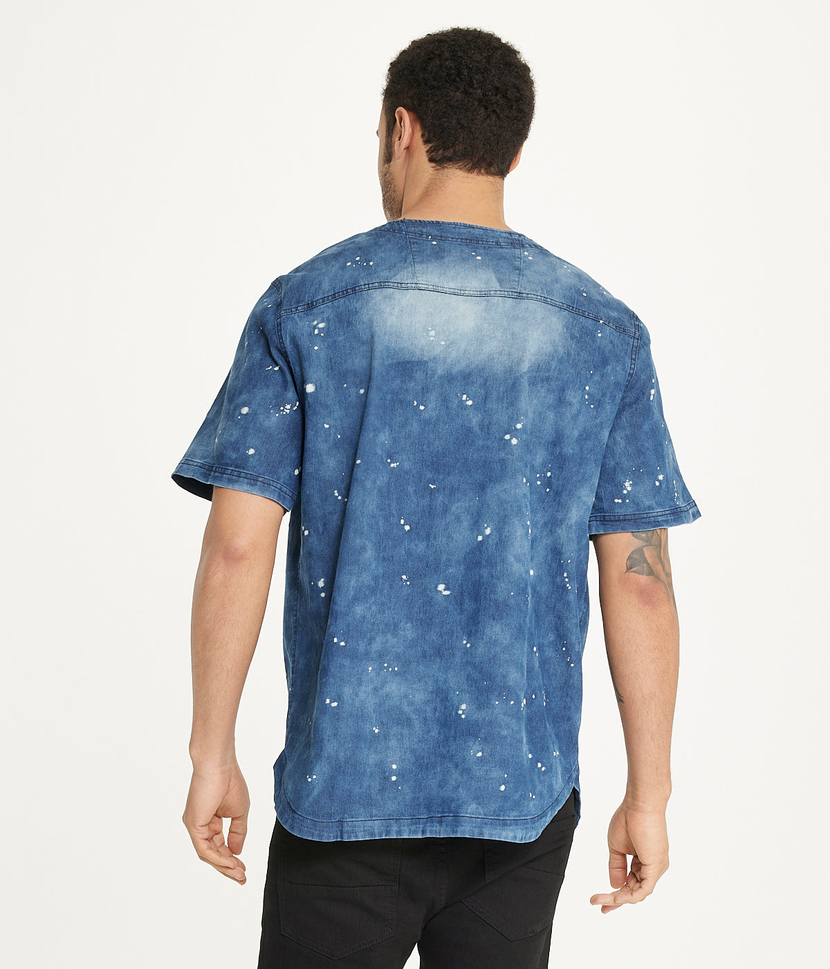  Brooklyn Laundry Brooklyn Laundry Men's Baseball Denim Shirt  Denim Bleach - DenimÂ Bleach - Bonton