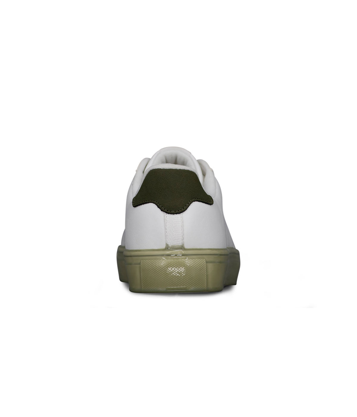  Ben Sherman Crowley Dipped Outsole Lace Up Sneaker - White & Army - Bonton