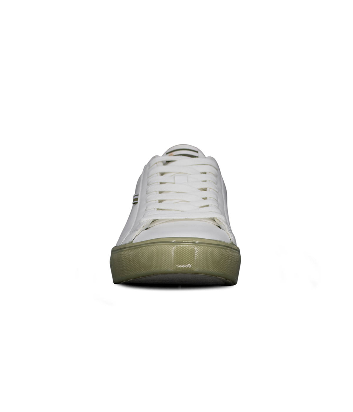  Ben Sherman Crowley Dipped Outsole Lace Up Sneaker - White & Army - Bonton