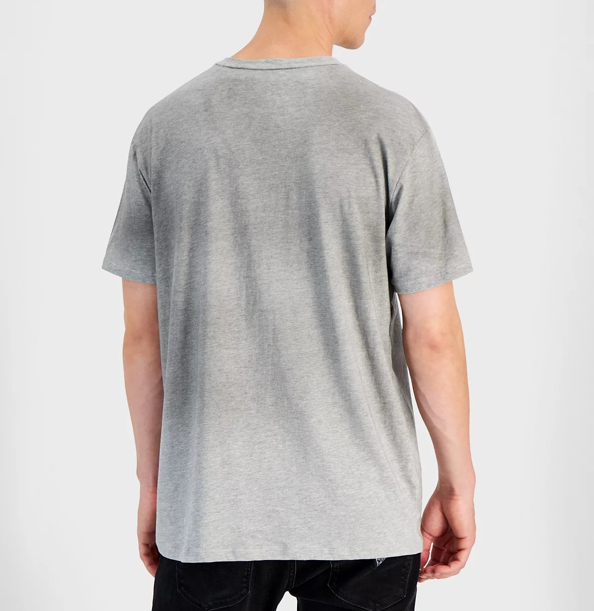  Guess Arched Logo BSC Short Sleeve Tee - Light Stone Heather - Bonton