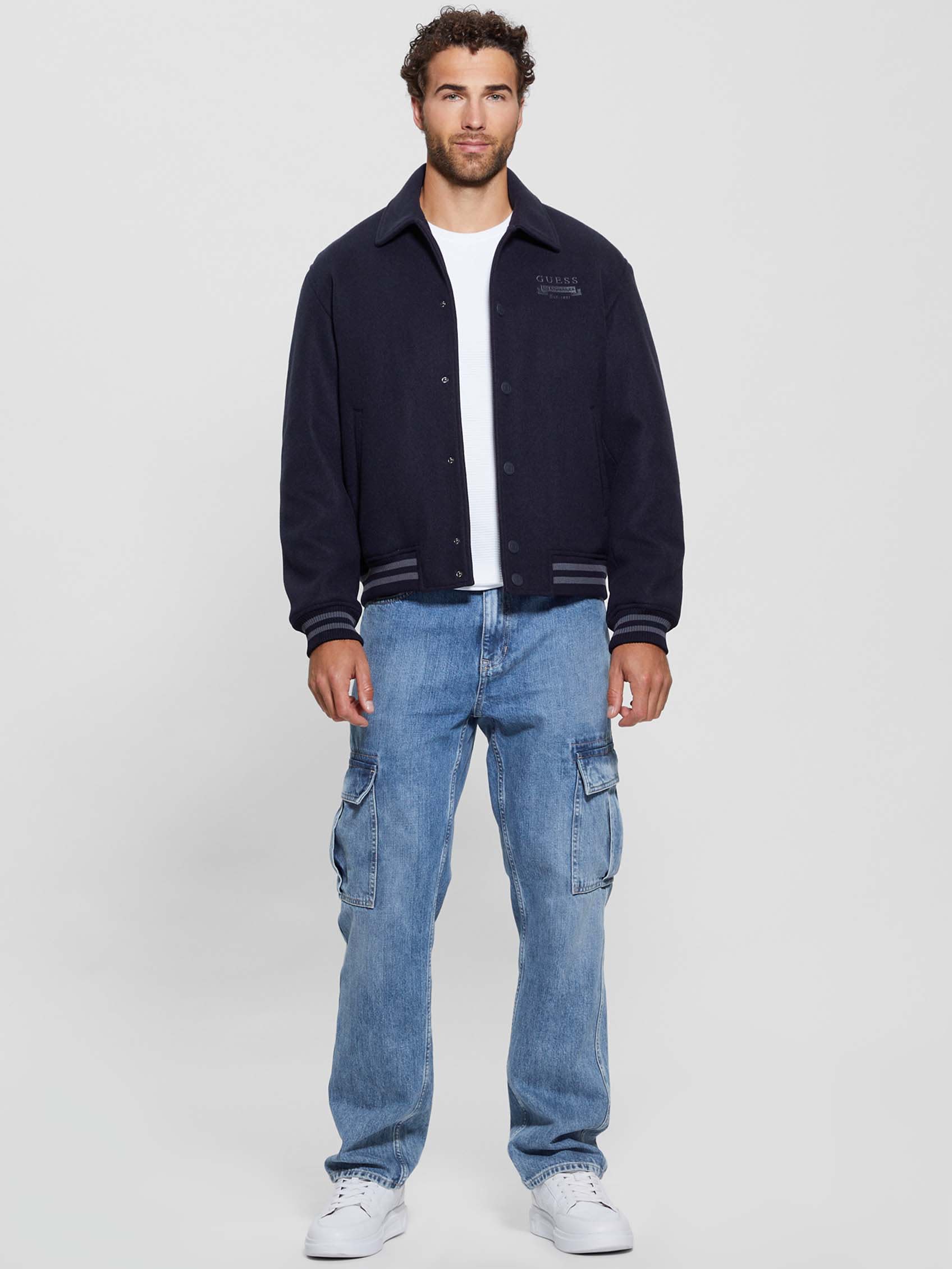  Guess Melton Bomber - Smart Blue - Bonton