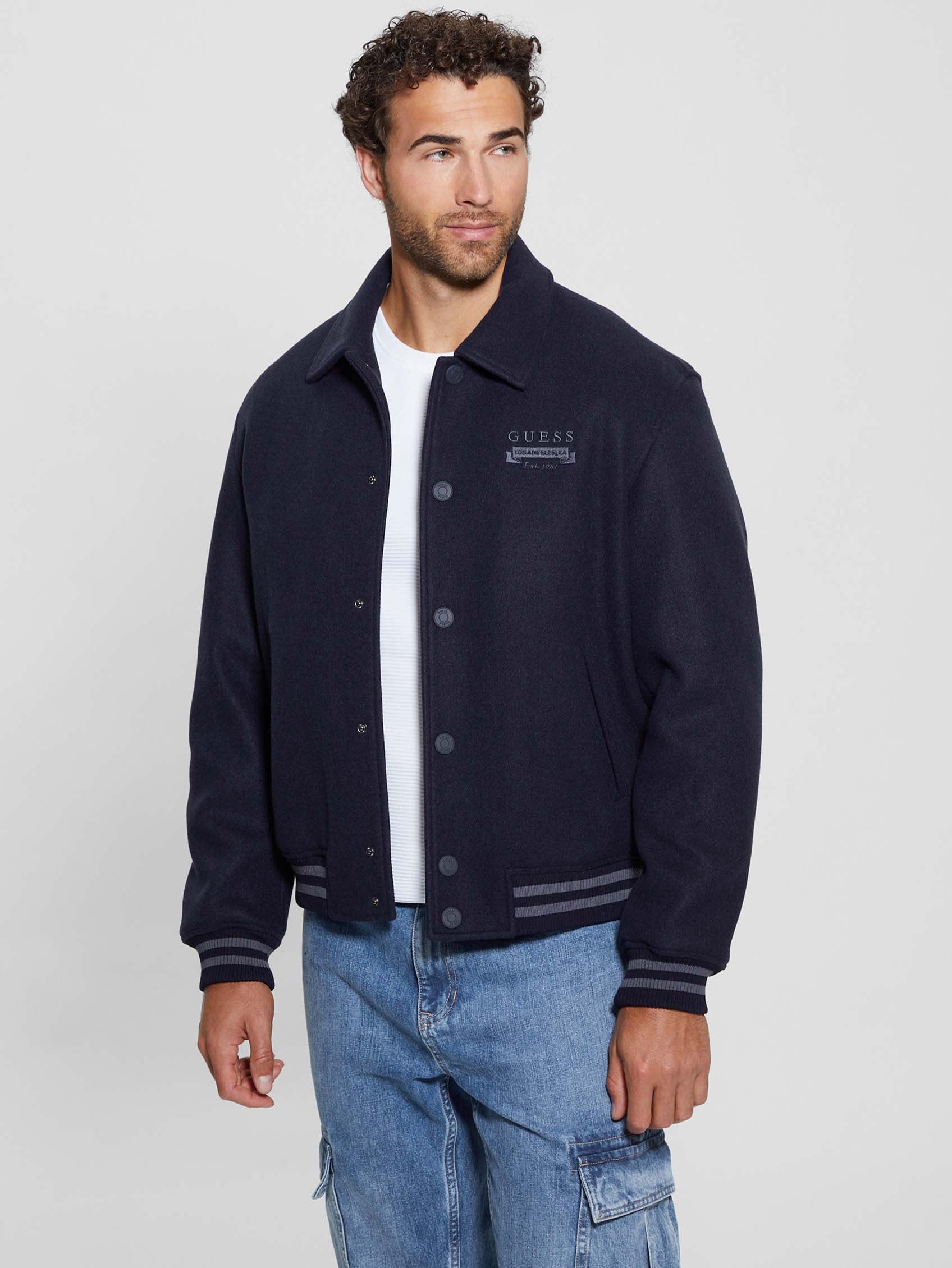  Guess Melton Bomber - Smart Blue - Bonton