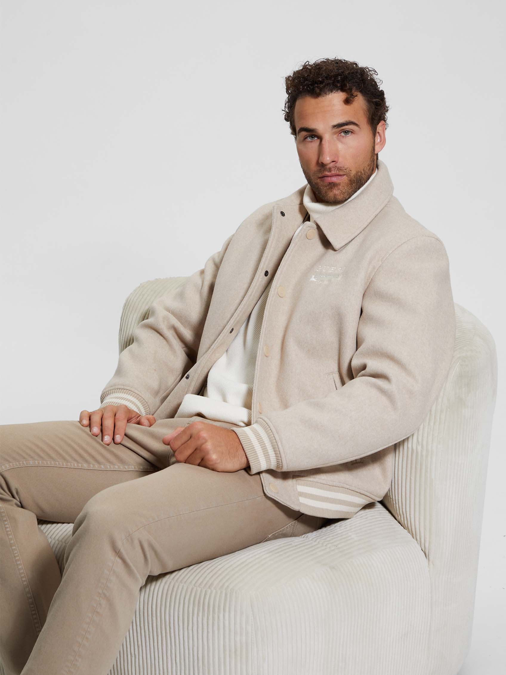  Guess Melton Bomber - Chestnut Heather - Bonton