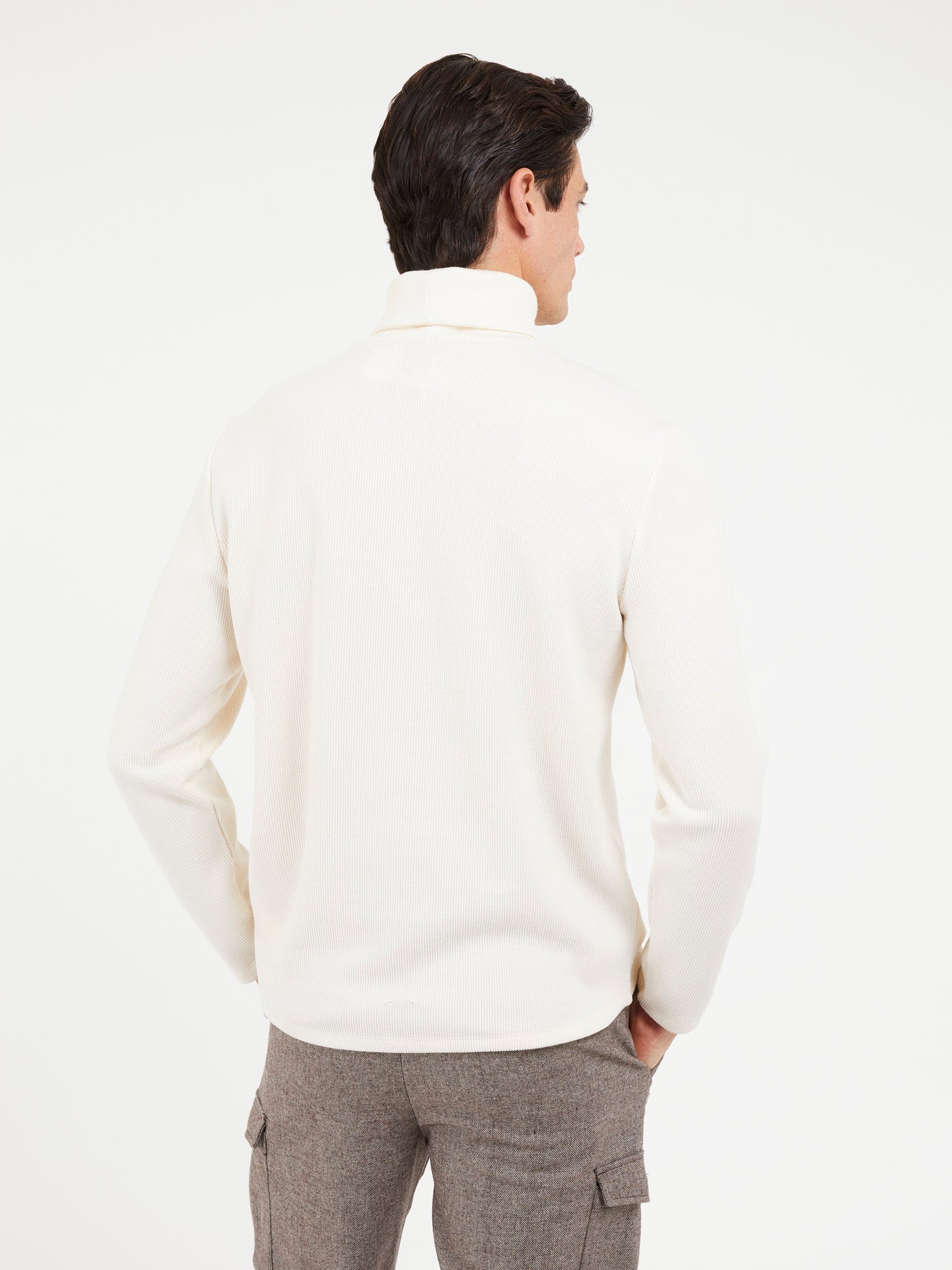  Guess Reeves Long Sleeve Rib Rollneck - Quicksand - Bonton
