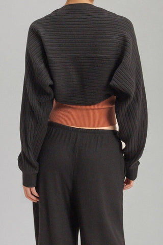 Ribbed Bolero Shrug