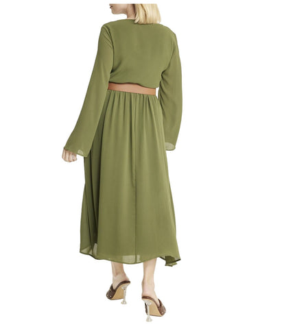 Belted Long Sleeve Dress