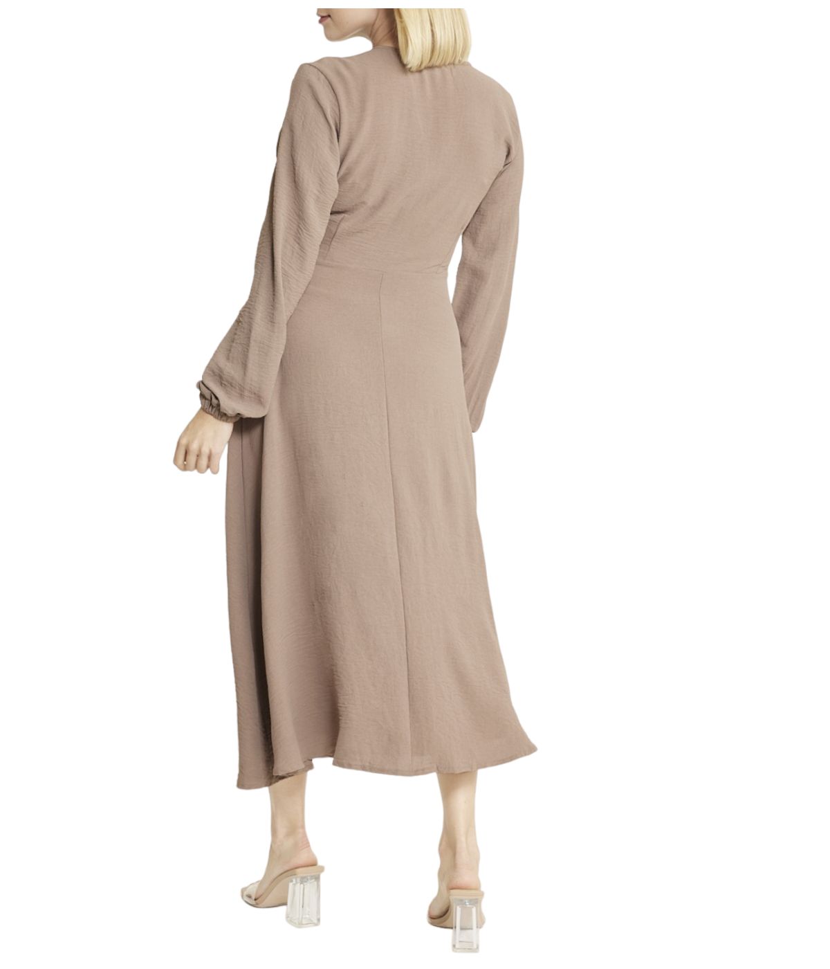  Cream & Rouge Cut-out Dress - Beige - Bonton