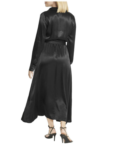 Satin Shirt Dress