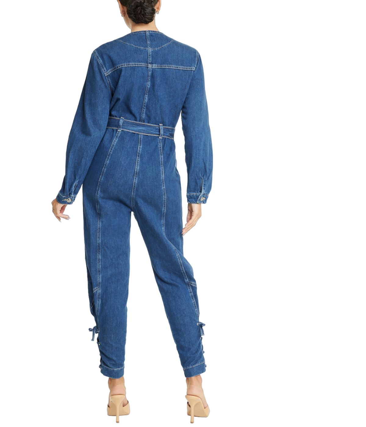  Cream & Rouge Denim Jumpsuit - Blue - Bonton