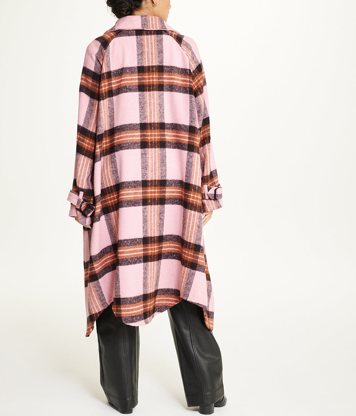  Cream & Rouge Oversized Plaid Shacket - DriÃƒÅ’Ã¢â‚¬Â¡ed Rose - Bonton
