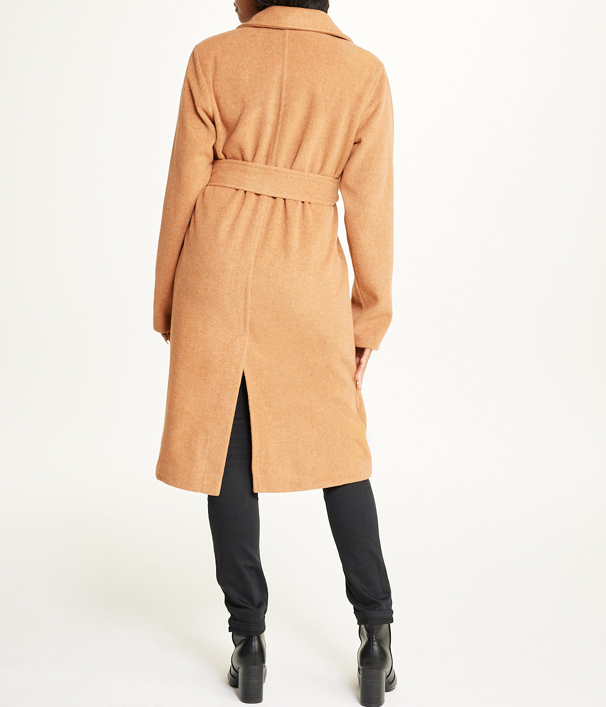  Cream & Rouge Belted Trench Coat - Camel - Bonton