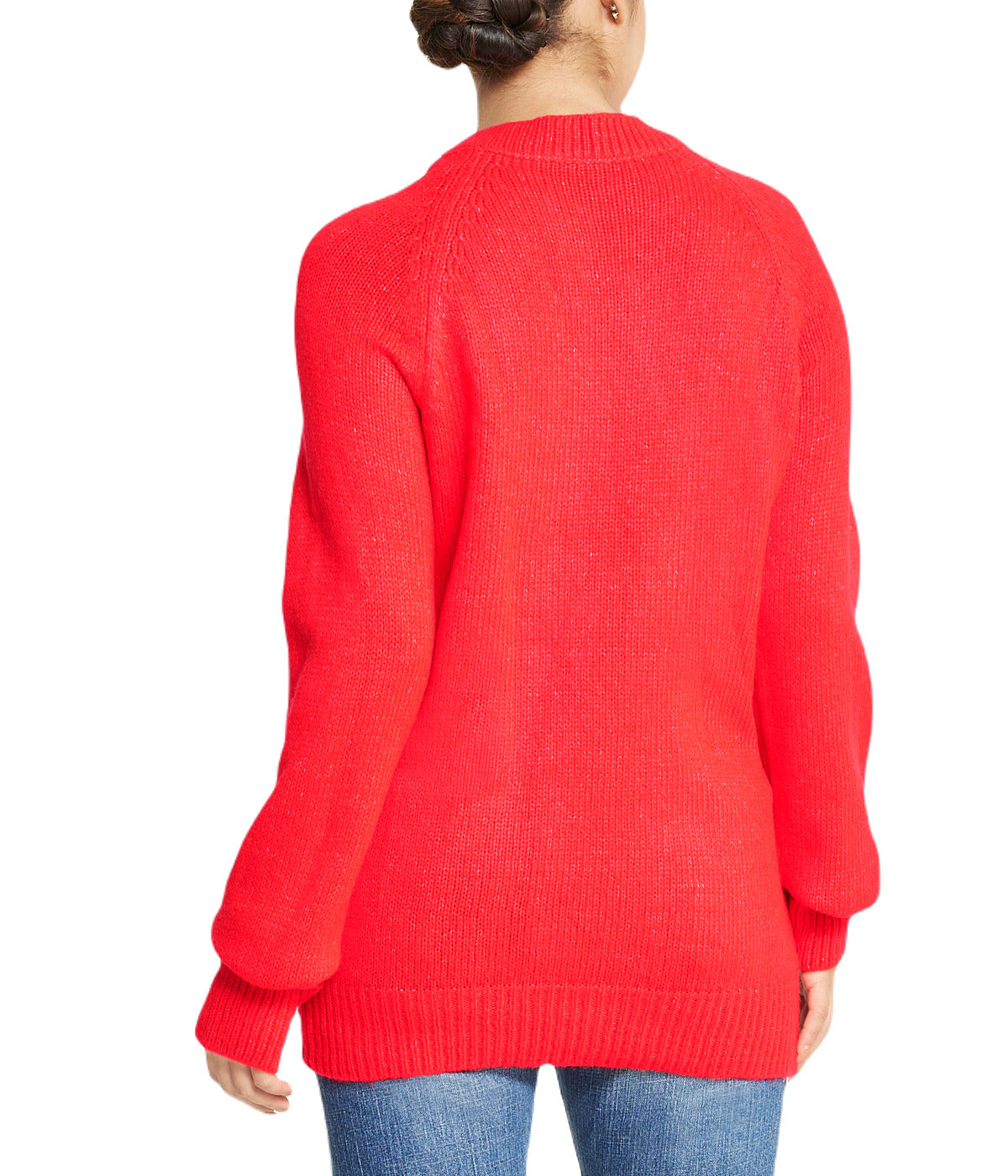  Miss Poeym Embellished Cable Pullover - Red - Bonton