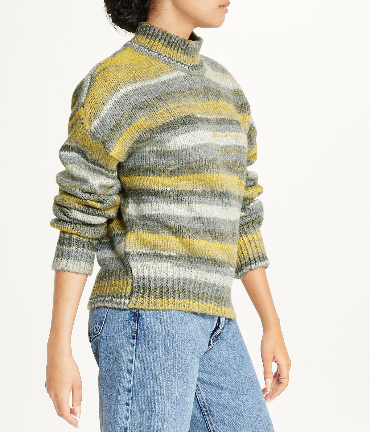  Miss Poeym Stripe Sweater - Grey - Bonton