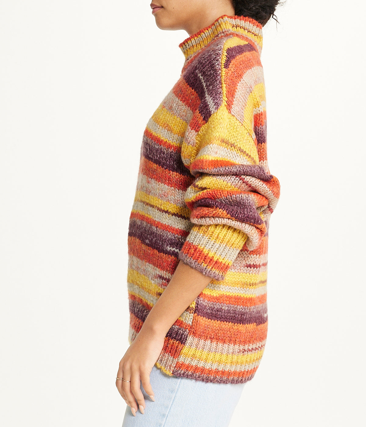 Miss Poeym Stripe Sweater - Orange - Bonton