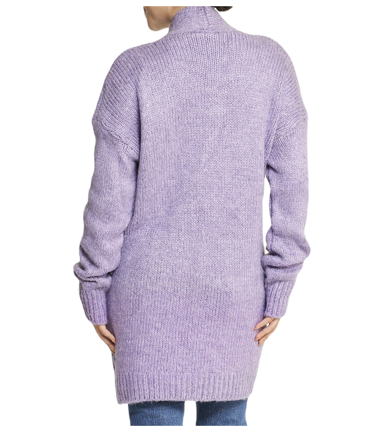  Miss Poeym Cable Flyaway Cardigan - Purple - Bonton