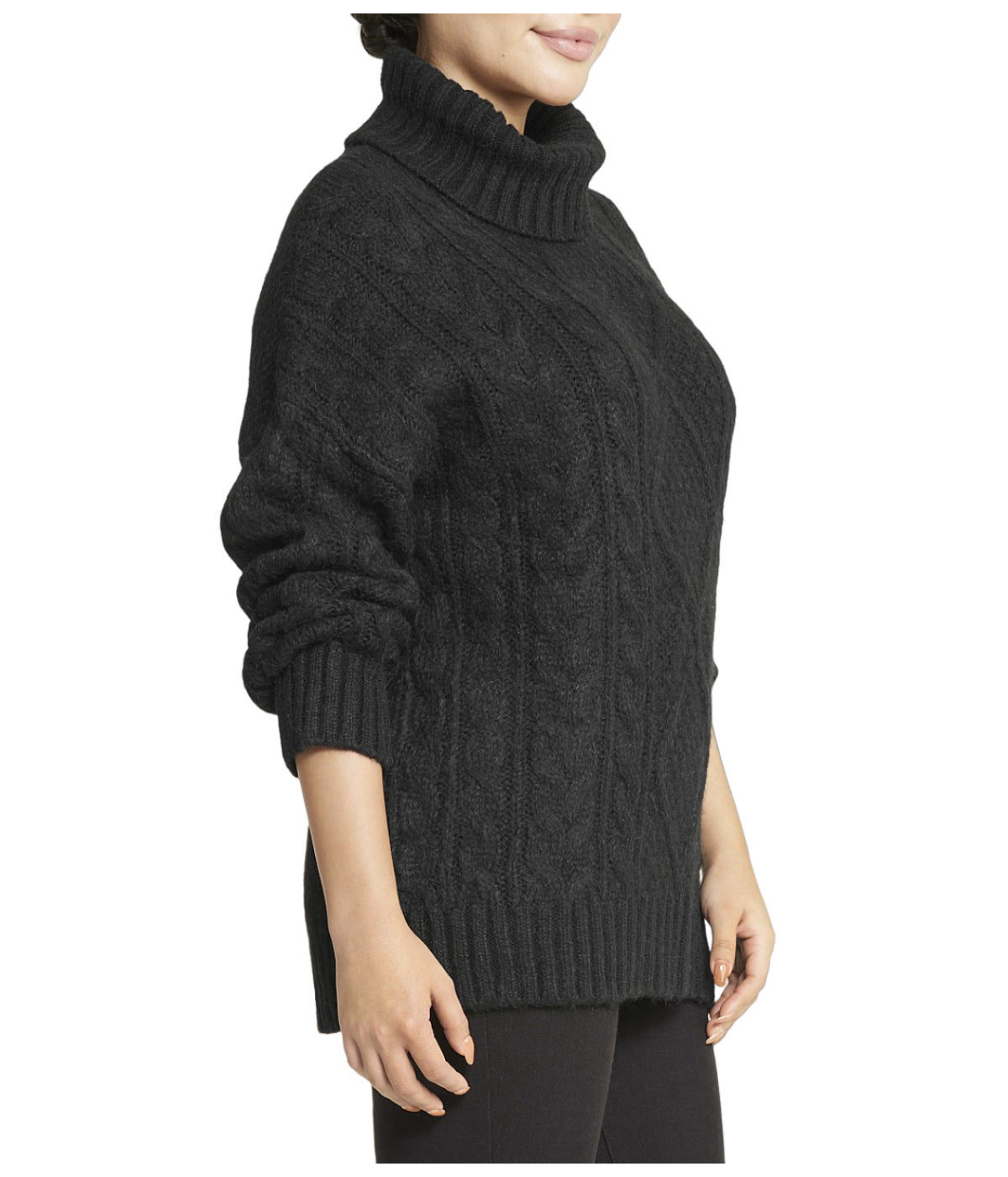  Miss Poeym Cable Turtleneck Sweater - Black - Bonton