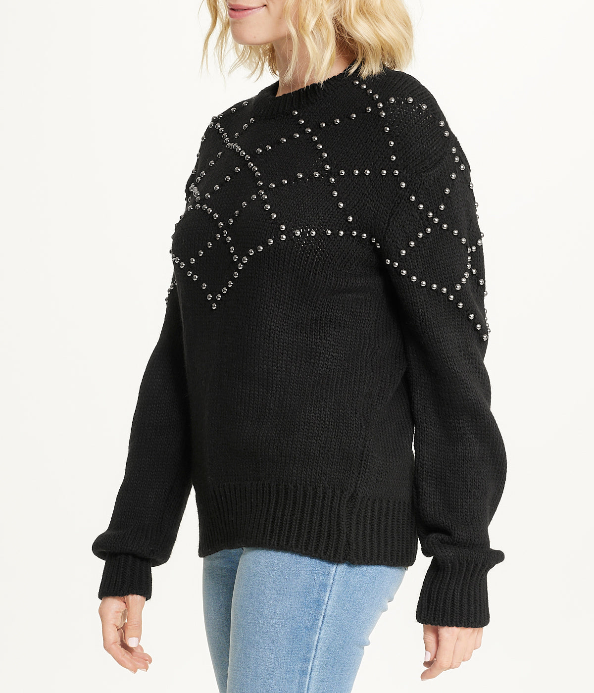 Miss Poeym Embellished Pattern Pullover - Black - Bonton