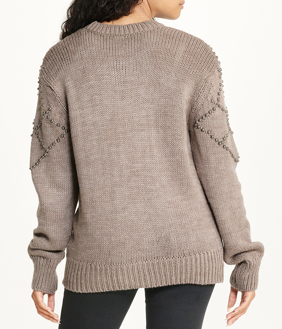  Miss Poeym Embellished Pattern Pullover - Mink - Bonton